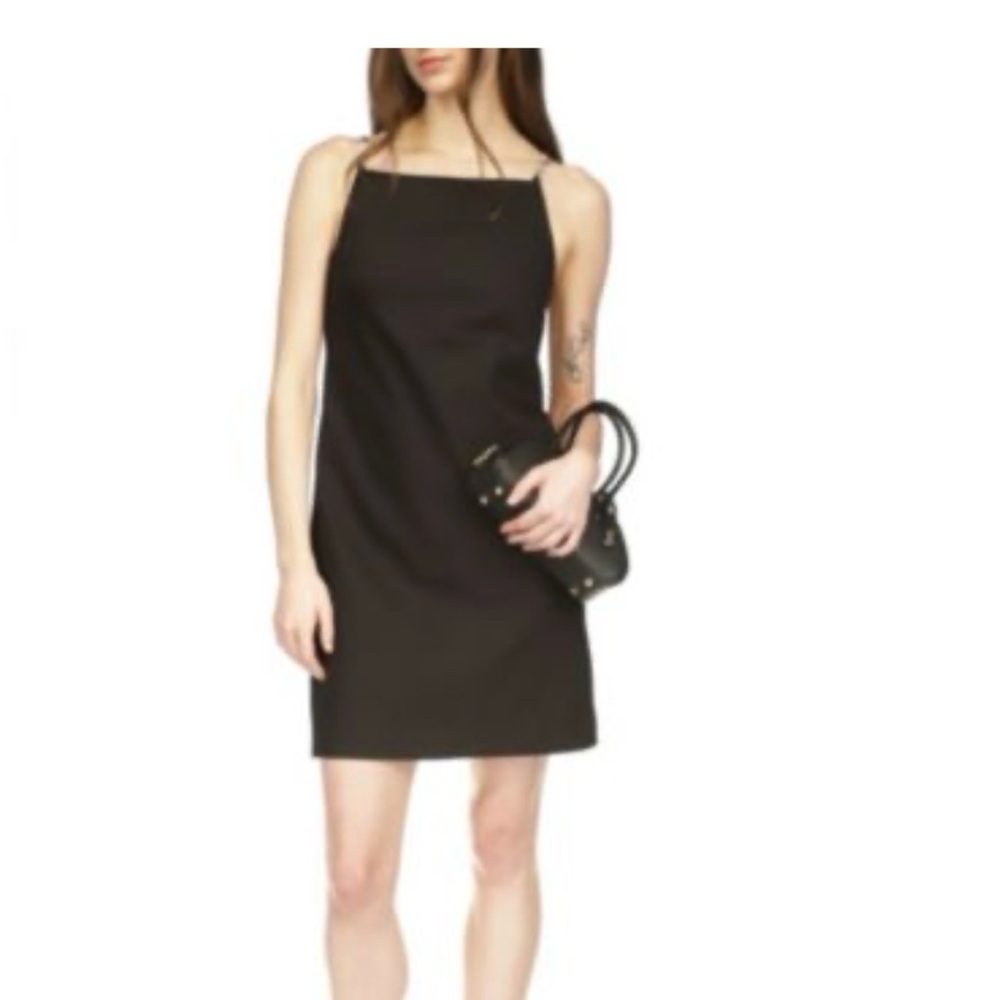 Michael Kors Chain Strap Square Neckline Dress